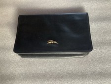 Grand Portefeuille Ou Compagnon Cuir Noir Marque LONGCHAMP   1960-70