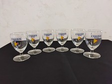 Verres Publicitaires Pastis Casanis , Lot De 6 Petit Verres Sur Pied