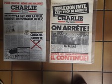 CHARLIE MATIN LOT DE 2 magazines 1981 coluche