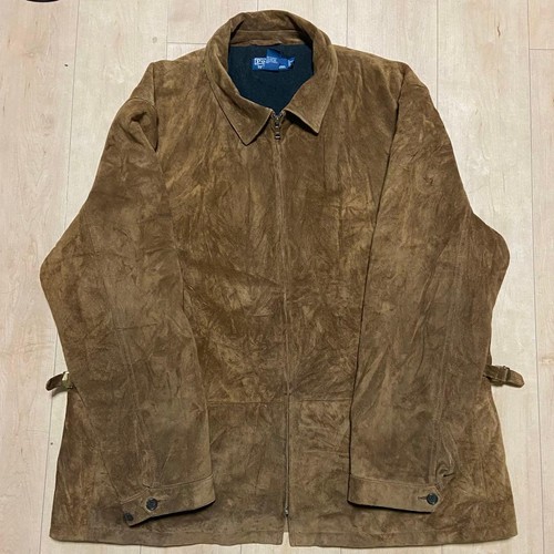 Rare veste cuir daim marron - veste,
