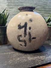 Vase Gourde Poterie Terre Cuite Emailée & Calligraphie Atelier Kammerer Design