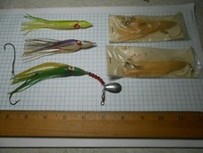 L@@K! (5 lot) Octopus Squid Skirt Hoochies Trolling Saltwater (Tackle box finds)