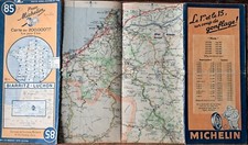Carte MICHELIN n° 85-BIARRITZ-LUCHON  Zones Minées - WW2- Mined zones-1946