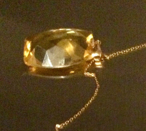 Pendentif citrine bélière - pendentif, en