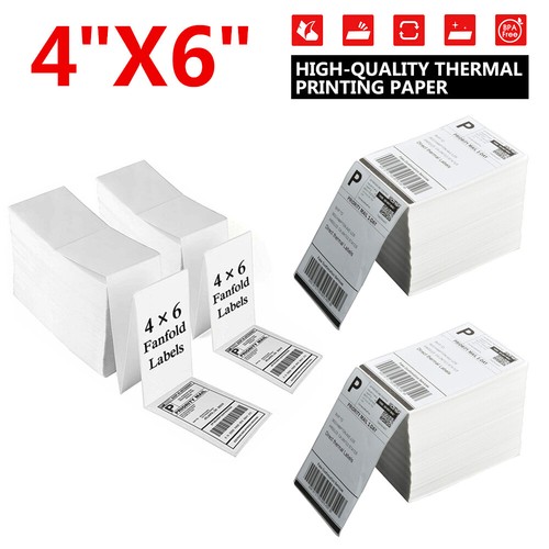 Fanfold direct thermal - 4''x6'',