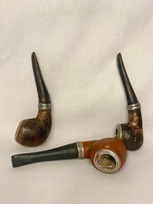 3 anciennes pipes à tabac en
