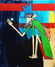 Toile Graffiti Street Art Signé Captain Niglo 46x38cm. The World Is Your 3.24