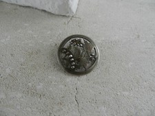 Bouton ancien - métal argenté avec strass acier