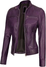 Veste en cuir décontractée