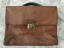 RARE ANCIEN CARTABLE CUIR PROFESSEUR ECOLE - COSMOPOLIS - 6 POCHES - VINTAGE
