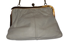 Sac de soirée en cuir blanc