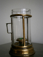 Bougeoir à main Tempête 19°s Cuivre et Verre Chandelier déco Luminaire Ancien