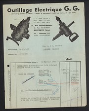 SURESNES (92) OUTILLAGE ELECTRIQUE G.G. / PERCEUSES "G. GRECET" en 1948
