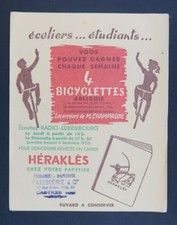 BUVARD HERAKLES radio Luxembourg bicyclette ARLIGUIE Castres blotter Löscher