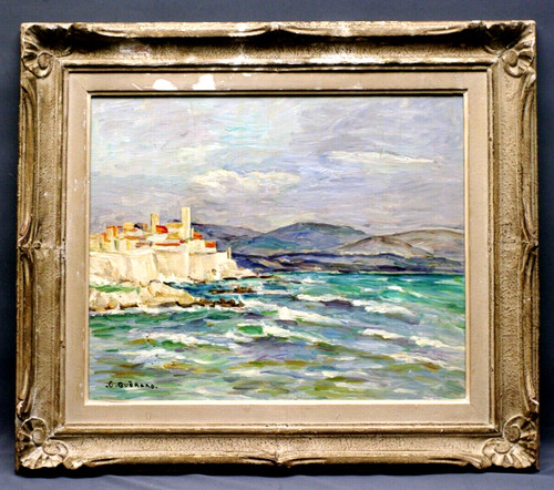 Tableau paysage marin signé - tableau,