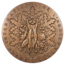 France médaille Concours Général Agricole Paris 1977 Signée R.B Baron bronze