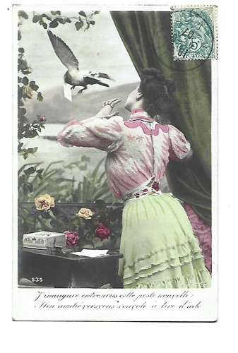 Carte fantaisie femme - carte,