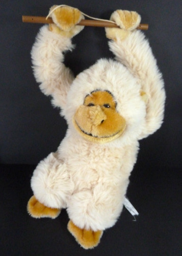 Doudou peluche singe blanc - se.,
