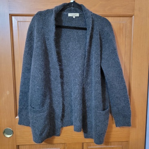 Open front knit cardigan - front,