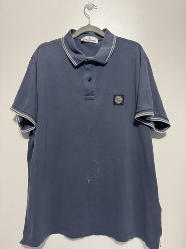 Polo stone island bleu - polo,