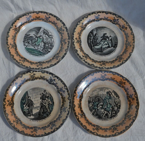 Lot assiettes parlantes - de,