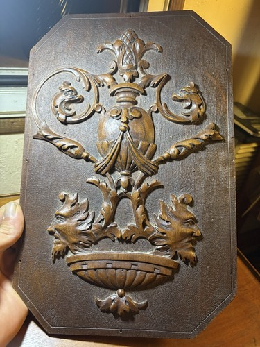 Bas relief bois sculpté - bois,