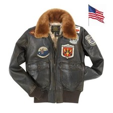 Blouson aviatrice cuir top - top, gun