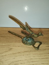 Ancien BEAU CASSE- NOISETTE, NOIX , OUVRE -BOUTEILLE  FAISAN en BRONZE A Saisir 