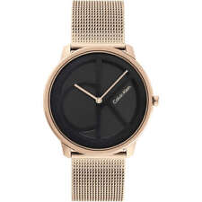 Montre Homme CK CALVIN KLEIN ICONIC 25200029 Acier Mesh Bleu Gold Rose Noir