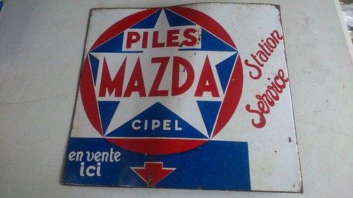 Rare plaque double - face, piles