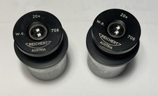 2 Oculaires de microscope Reichert Autriche 20X  Lentille Microscope 708