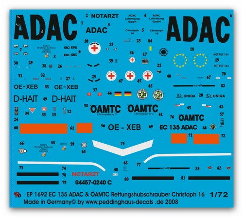 Décalques peddinghaus 72 - décalques, 1/72