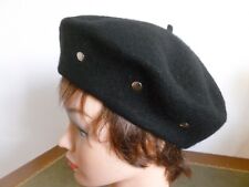 SYMPA CHAPEAU STYLE BERET FEMININ MARQUE 1.2 .3 LAINE NOIRE TAILLE 52 CM