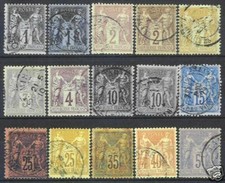 FRANCE 1877-80 Y&T 83/95 "SAGE
