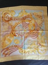 Foulard Céline en soie jaune
