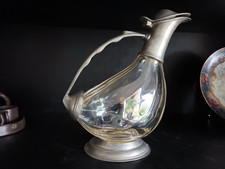 Carafes à décanter ancienne cristal et étain à 95% Royal Cristal Rock Italie