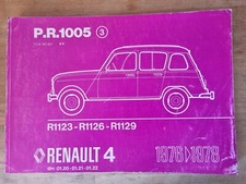 catalogue pièces rechanges original de CONCESSIONNAIRE P.R 1005 RENAULT R 4
