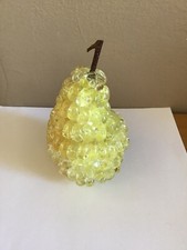 Vintage Deco Faux Fruits Poire Jaune en gouttes de Plastique