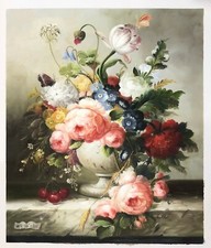 fleurs peinture huile sur