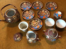 LITHOPHANIE JAPON RARE SERVICE thé porcelaine tasses sucrier crémier théière