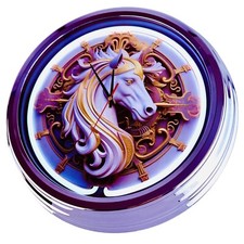 N-0871 "Cheval-3" Horloge Néon Décoration Salon Bureau Atelier