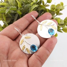 Argent Sterling Topaze Bleu