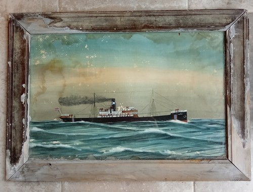 Ancienne peinture gouache - peinture,