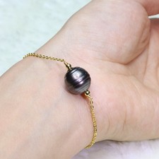 bracelet en perle noire de