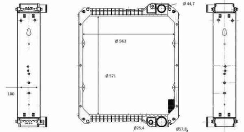 Radiateur eau tractopelle case - eau,