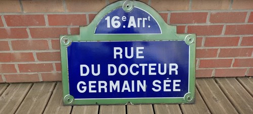Plaque émaillée ancienne rue - émaillée,