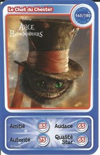 CARTE DE JEU AUCHAN ALICE AU PAYS DES MERVEILLES LE CHAT DU CHESTER N° 165 #CKDB