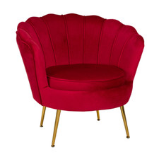 Fauteuil en velours dossier