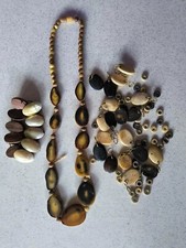 collier et bracelets anciens Corne Nacre et bois Lot