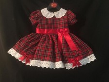 Robe tartan rouge bébé fille